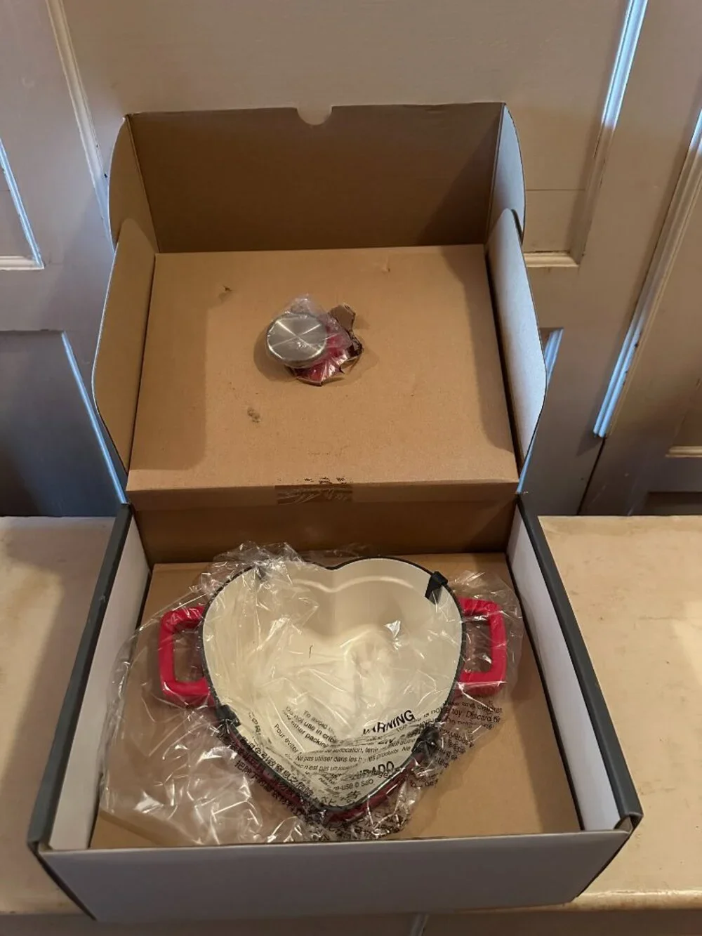 Martha Stewart Enameled Cast Iron 2-Qt. Heart-Shaped Casserole- Red